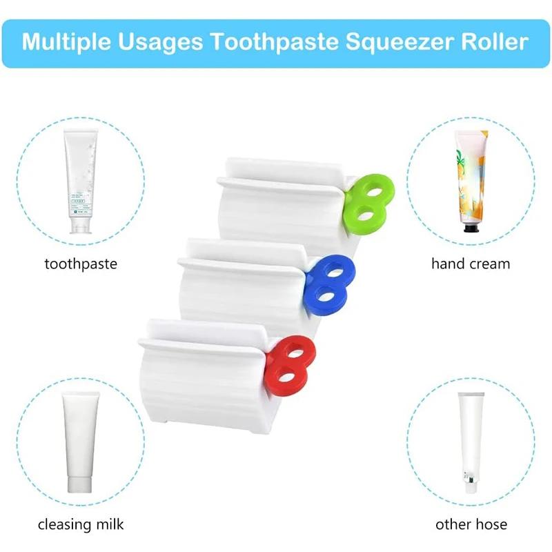 5-50pcs Rolling Tube Toothpaste Squeezer Toothpaste Seat Holder Stand Rotate Toothpaste Dispenser for Bathroom Accessories