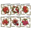 6Pcs/lot Diamond Painting Greeting Cards Christmas Cards 5D Diamond Embroidery Diamond Mosaic Set DIY Holiday Christmas Gifts