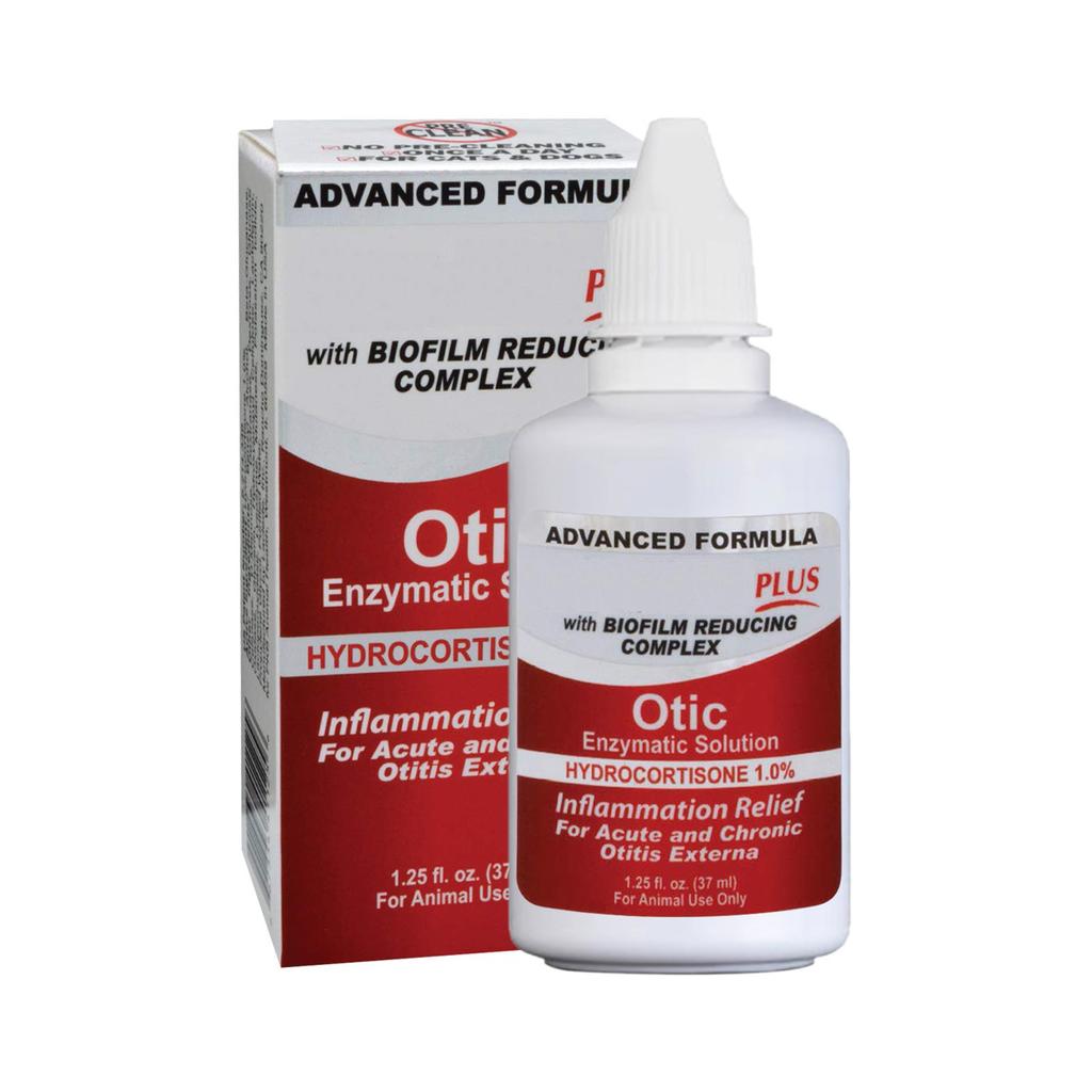 Ферментный раствор для ушей для собак и кошек с 1% гидрокортизоном, 1,25 унции 37 мл