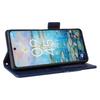 (Blue) Flip Case for Tcl 50 Nxtpaper 5g Pu Leather Card Slots Holder Magnetic Wallet Side Buckle