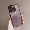 Подходит для чехлов iPhone 16 с градиентными блестками, 15 гальванизированными бриллиантами в виде точек-одуванчиков и прозрачным мягким ТПУ для Apple 14pro