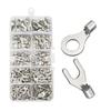 200/320Pcs 10 In 1 Terminals Non-Insulated Ring Fork U-Type Brass Terminals Assortment Kit Cable Wire Connector Crimp Spade