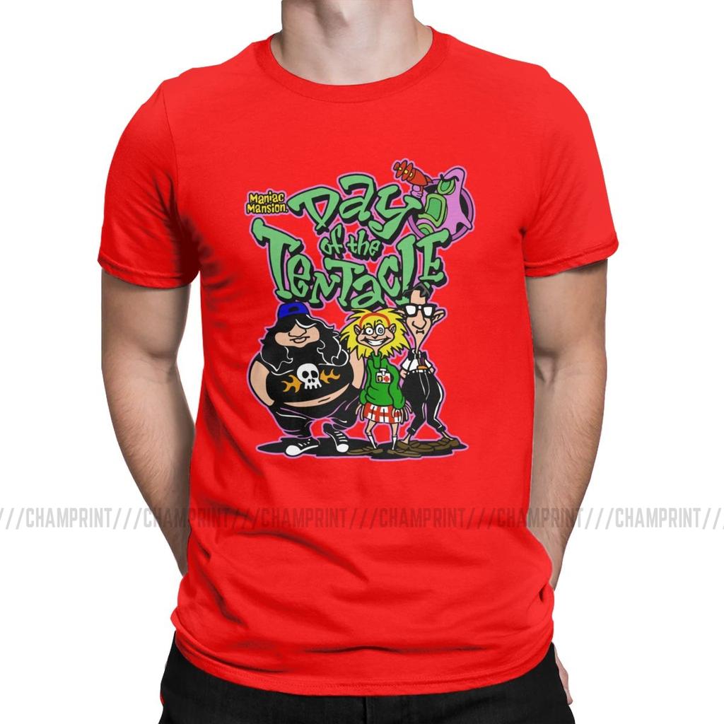 Мужская футболка Day Of The Tentacle Новинка Футболка с коротким рукавом Круглый вырез Хлопок Одежда для вечеринки
