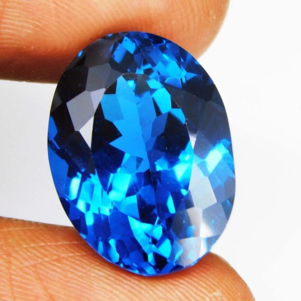 Natural Teal Sapphire 21.65 Ct Oval Flawless Stunning Loose Gemstone