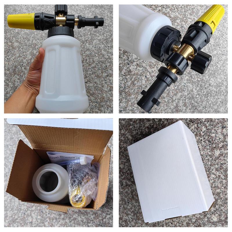 Универсальный распылитель пены для мытья автомобиля, бутылка 1 л, очиститель высокого давления, автоматическая лейка для пены для мытья автомобиля