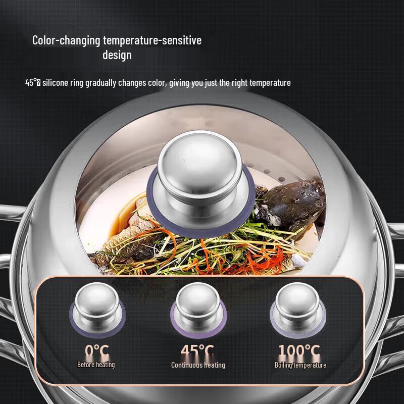 MAXCOOK 304 Stainless Steel 32cm 2-Layer Steamer Pot