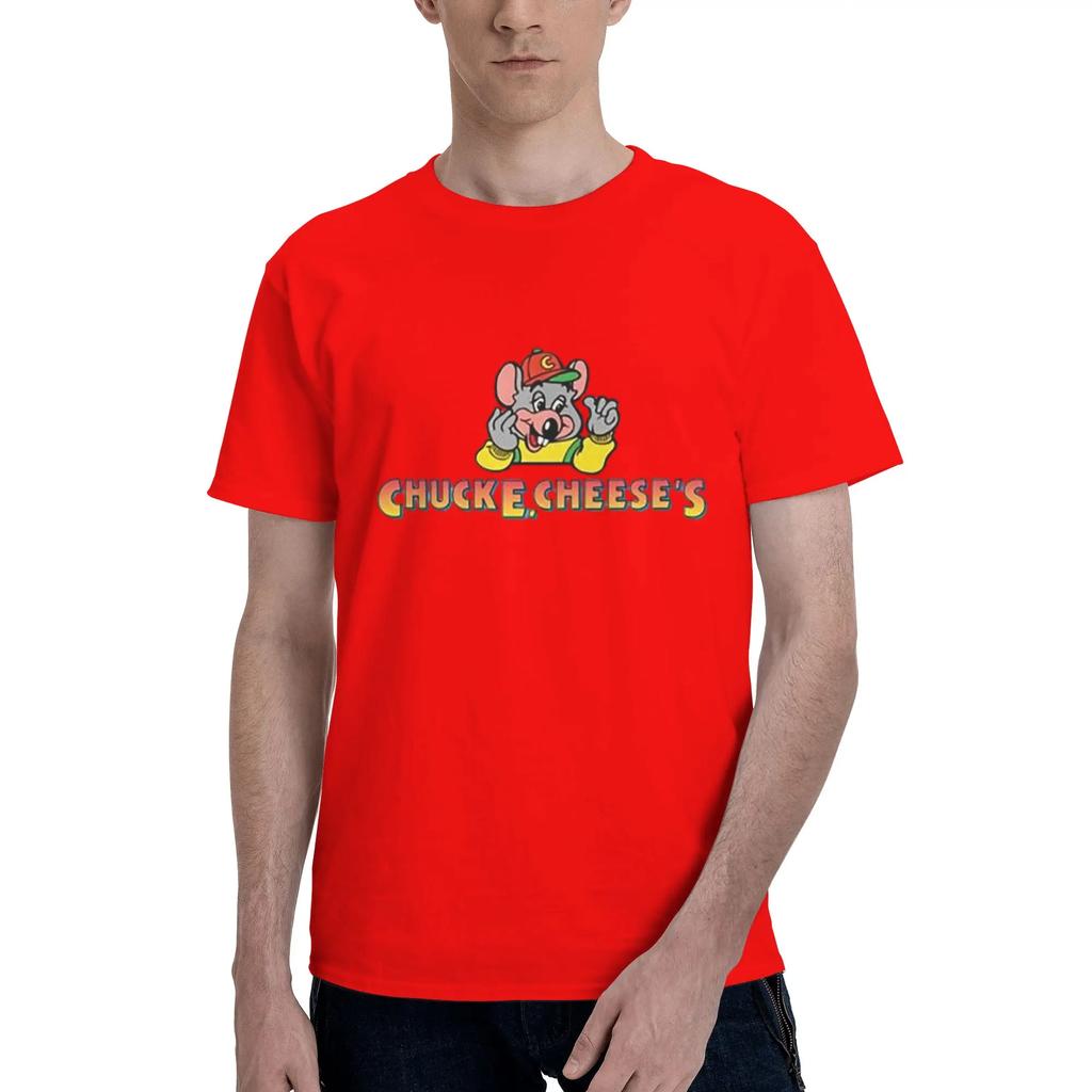 Chuck E Cheese  100 Cotton TShirt Mens Oversized T Shirts Men Crew Neck Short Sleeve S6XL
