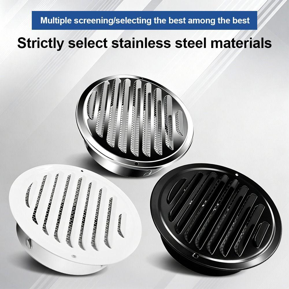 Stainless Steel Air Ventilation Cover Built-in Mesh Air Vent Grille Ventilation Tool Exterior Wall