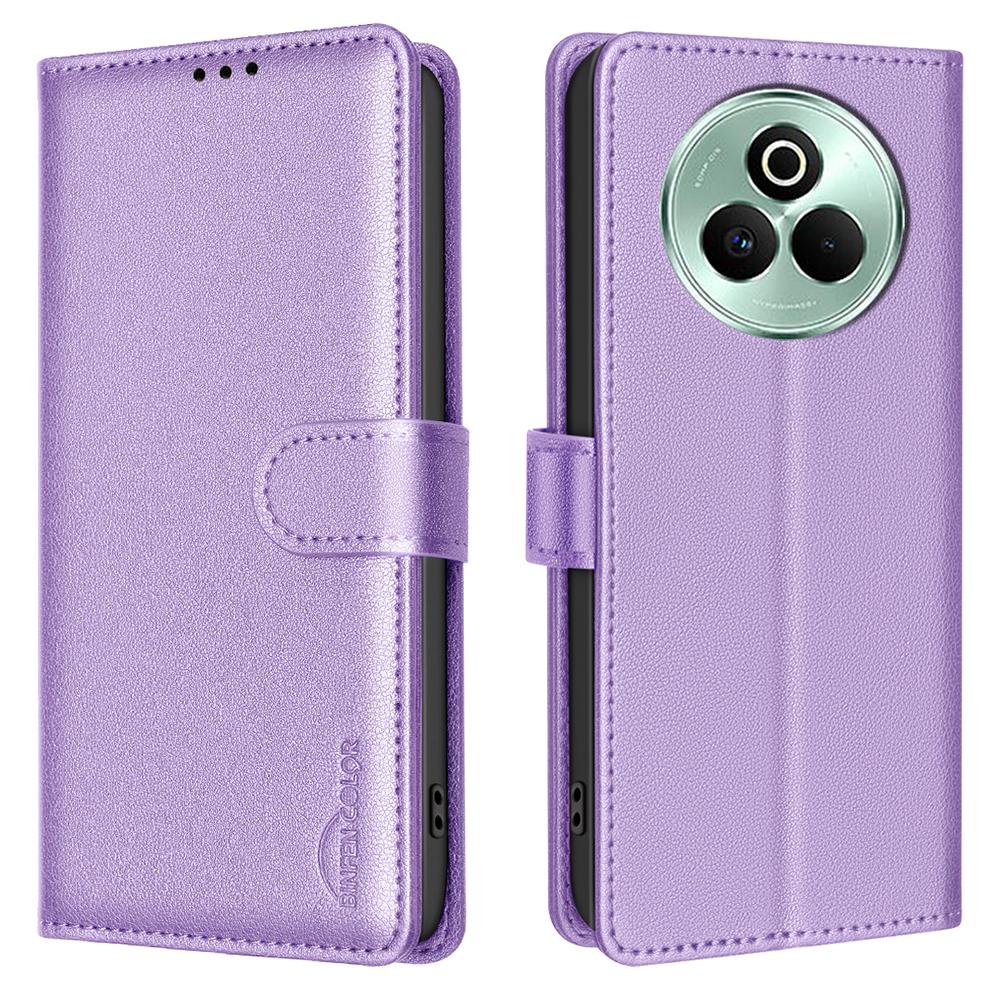 BINFEN COLOR BF32 Кожаный чехол-кошелек с RFID-блокировкой для телефона Realme P3 Pro 5G