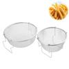 Serving Basket Stainless Steel French Fries Round Mesh Chips Fried Basket