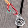 Deck Anchor Pegs with Spirng Buckle Retractable Spring Aluminium Alloy Wind Rope Anchor Outdoor