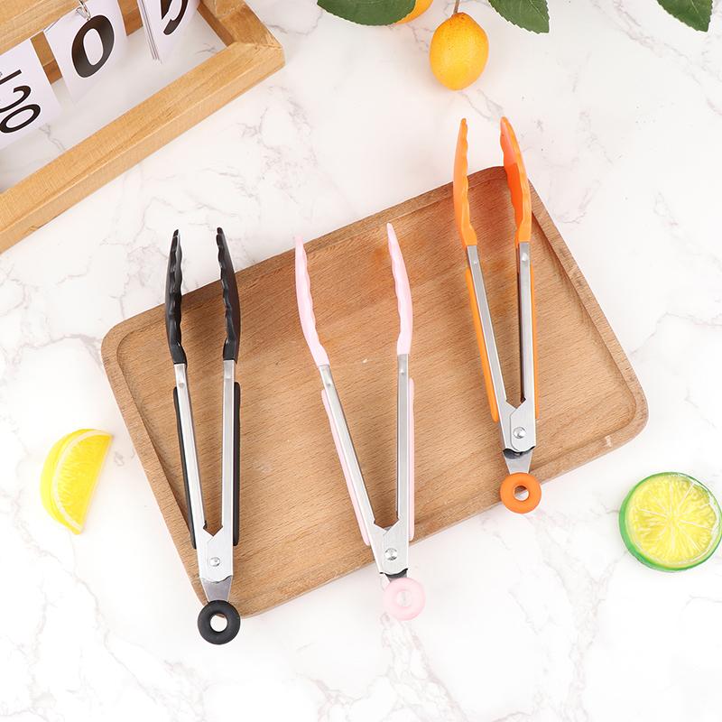 1 шт. 7 дюймов зажим для еды из нержавеющей стали зажим для еды для барбекю гриль стейк зажим для еды нескользящая ручка щипцы для хлеба вечерние кухонные аксессуары для приготовления пищи