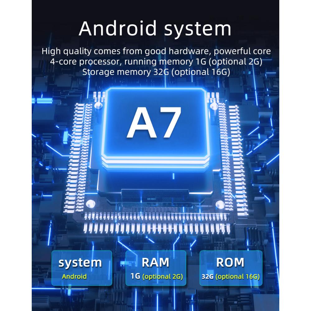 Универсальный 6,9-дюймовый радиоплеер Android с сенсорным экраном 1 Din Wi-Fi Автомобильная стереосистема Видео GPS-навигация IPS-экран 1 + 16 ГБ