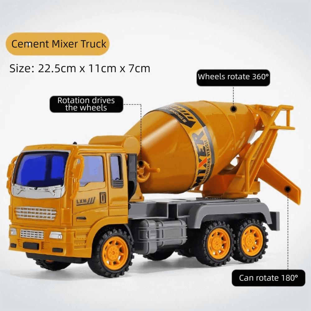 Pull Back Car Engineering Construction Truck Plastic Construction Dump Truck  Boys Toys