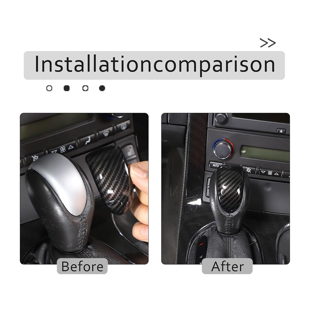 Carbon Fiber Color Gear Shift Knob Head Cover Trim For Corvette C6 2005-2013