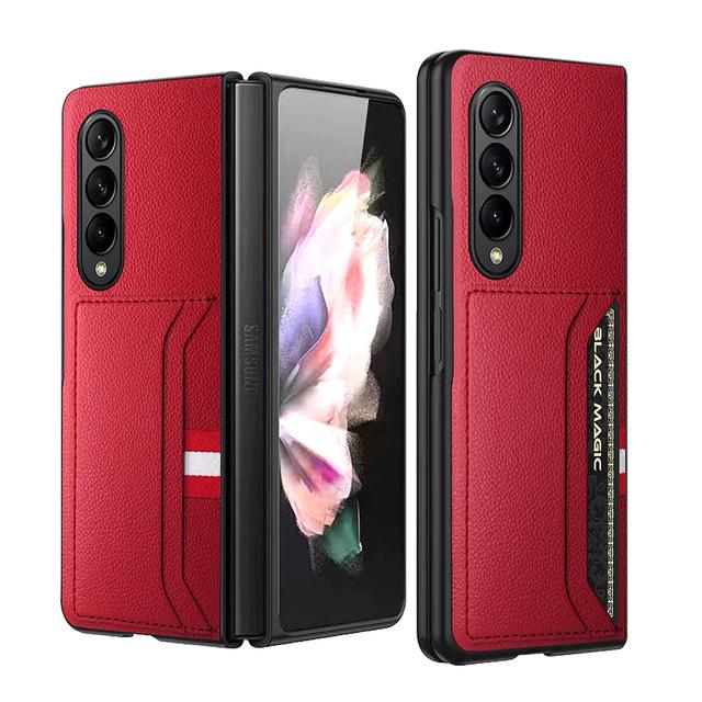 Противоударный складной кожаный чехол для Samsung Galaxy Z Fold 4 Fold4 Fold3 Fold2 Fold 3 2 5g, антидетонационная сумка для телефона Funda