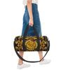 Custom Golden Lion Baroque Print Travel Duffel Bag Unisex Sports Yoga Gym Bag Outdoor Lightweight Waterproof Fitness Bags