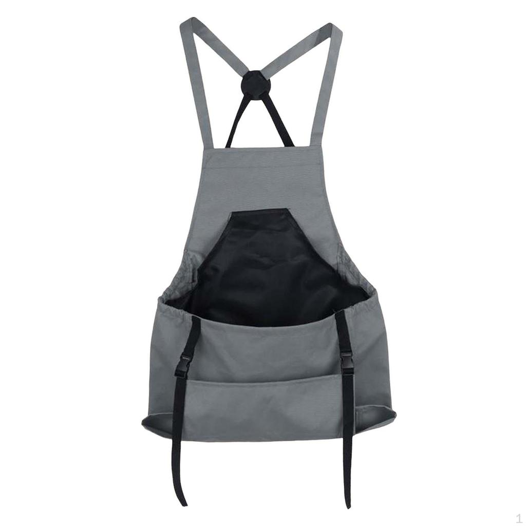 Холщовый садовый фартук с карманами, сумка для сбора урожая, большая