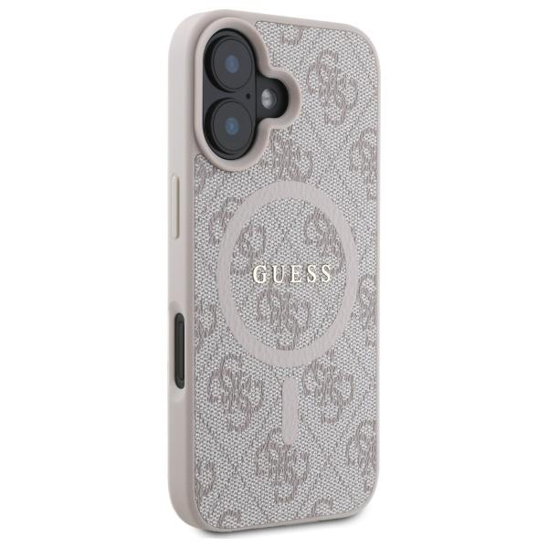 Etui do iPhone 16 Guess Hardcase Classic Logo MagSafe Pink