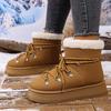 Fashion Winter Thicken Plush Warm Snow Boots for Women Plus Size 36-42 Fleece Line Platform Ankle Boots Woman Anti Slip Cotton Shoes