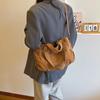 Large Capacity Tote Bag 2025 New Retro Women's Bag Versatile Messenger Bag Matte Solid Color Shoulder Armpit Bag