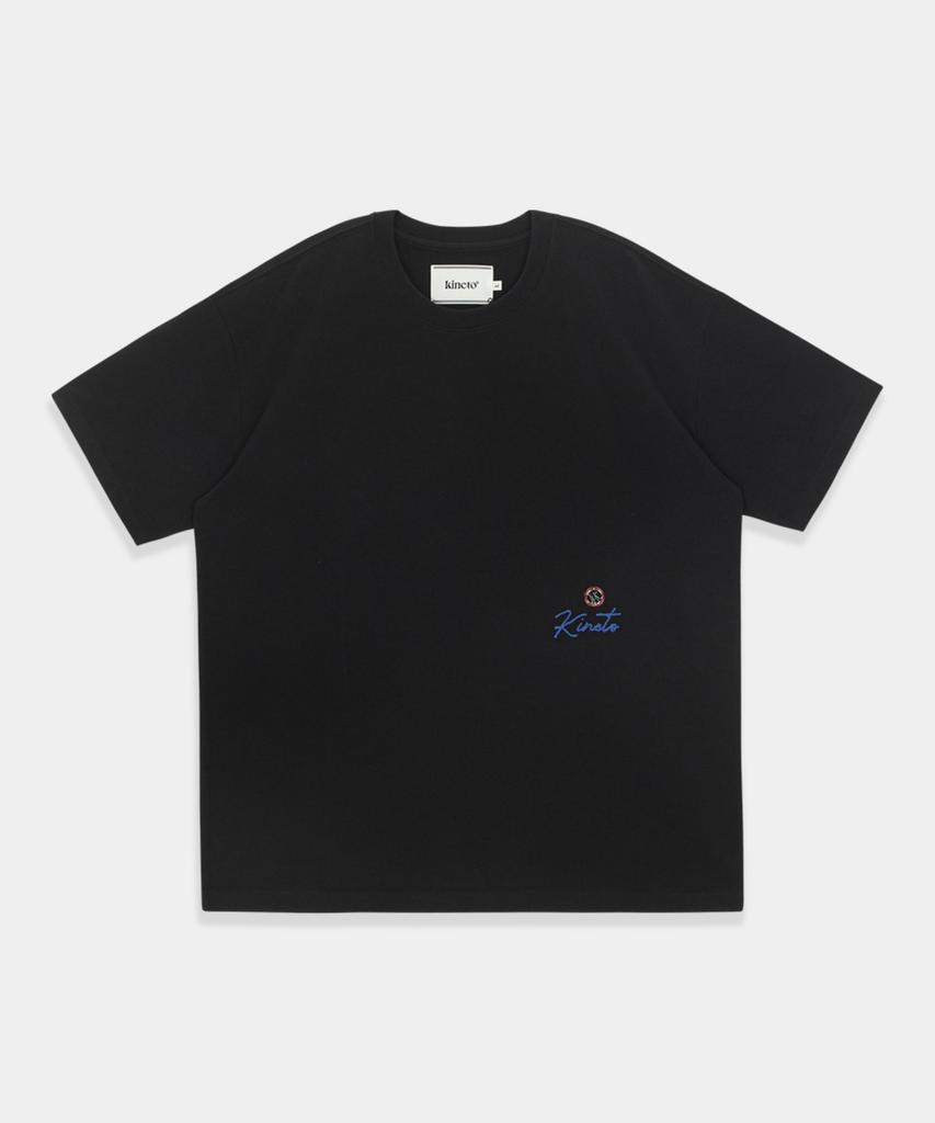 KINETO Women'S Classic Lettering Emblem T-Shirt_Black