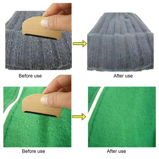 Cashmere Comb Wooden Sweater Fuzz Wool Pilling Scraper Clothes Fluff Fabric Lint Removal Cleaning Comb Brush for Cashmere Wool