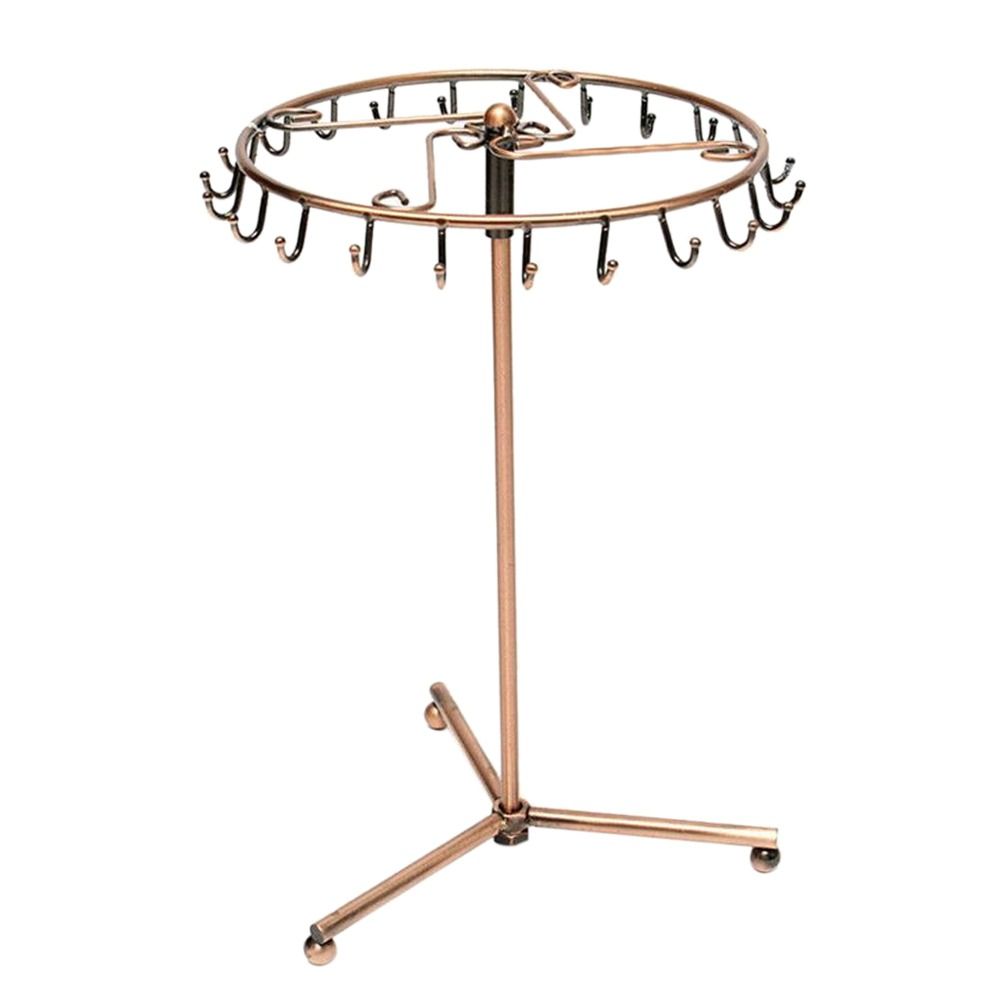 Металлическая вращающаяся подставка для ювелирных изделий, 2 цвета, стеллаж для выставки товаров сережек, новая подвесная полка для ювелирных изделий, товары для дома