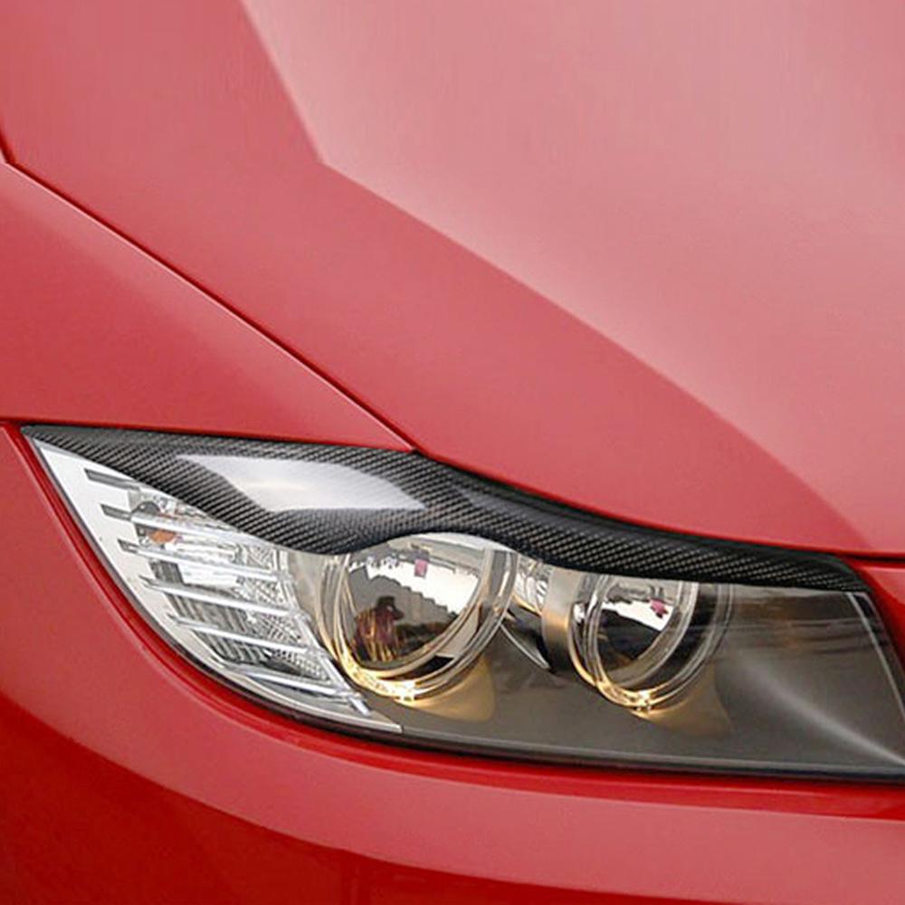 100% Real Carbon Fiber Headlights Eyebrows Eyelids for BMW 3 Series E90 E91 Car Styling Front Headlamp Eyebrows Trim Cover