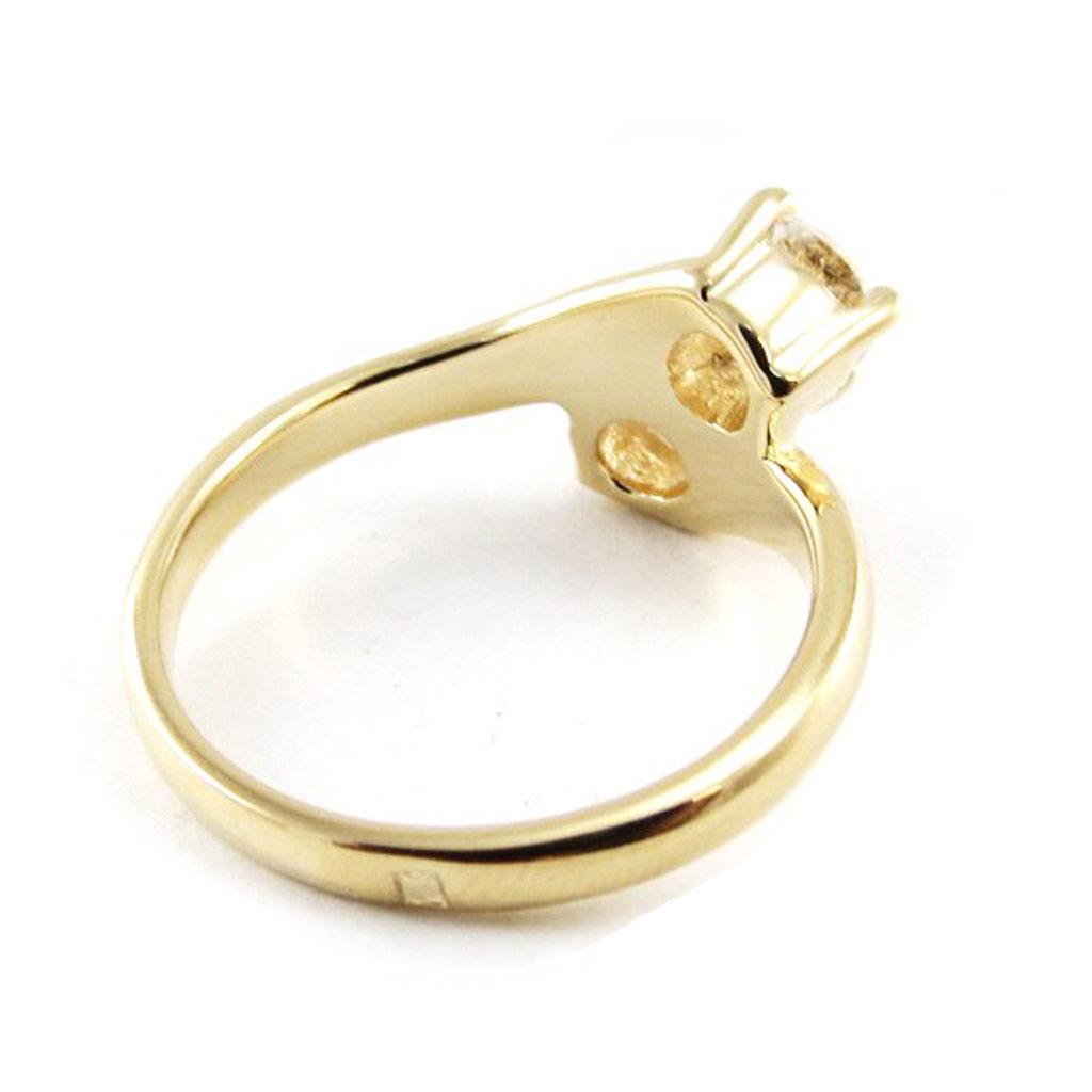 Позолоченное кольцо "l'Enlacée" золотисто-белое - 11 мм