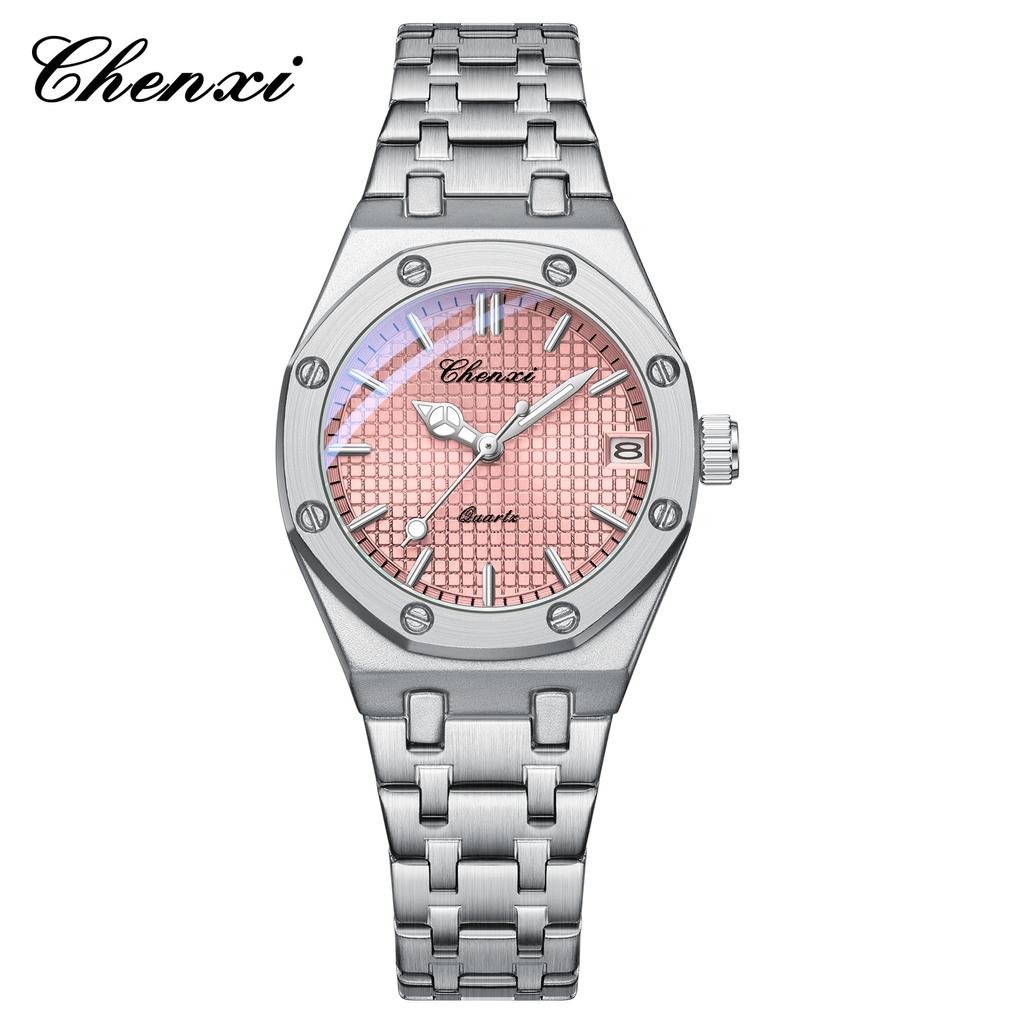 Chenxi Top Luxury Quartz Watch for Women Elegant Stainless Steel Watch Luminous Waterproof Date Wristwatch Ladies Dress Watch