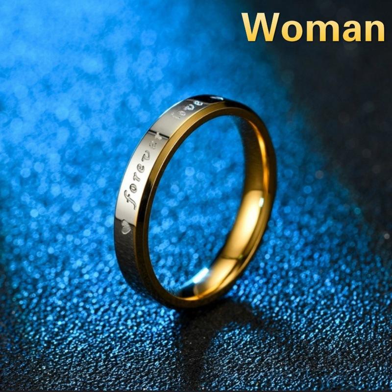 Кольцо из нержавеющей стали ForeverLove Love с надписью 4/6 мм, золото и серебро, эротические украшения для пар