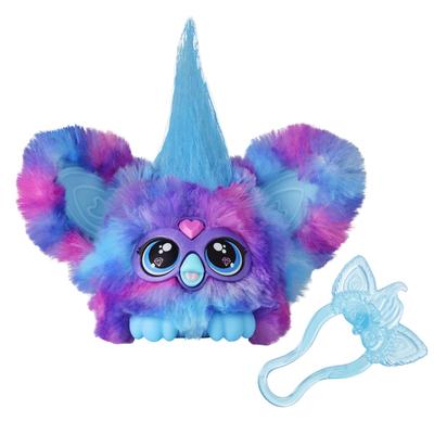 HASBRO Furby Furblets Lovely Mini Friends, 45+ звуков, язык Furby, электрическая плюшевая игрушка для мальчиков и девочек, возраст 6+, жизнерадостная, сине-фиолетовая,