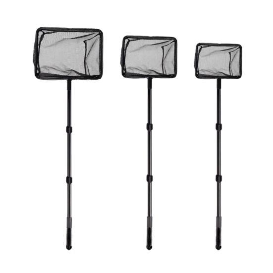 Fishing Landing Net with Telescoping Pole Long Handle Multipurpose Swimming Pool Leaf Skimmer Net Ultra Fine Mesh Netting Bag