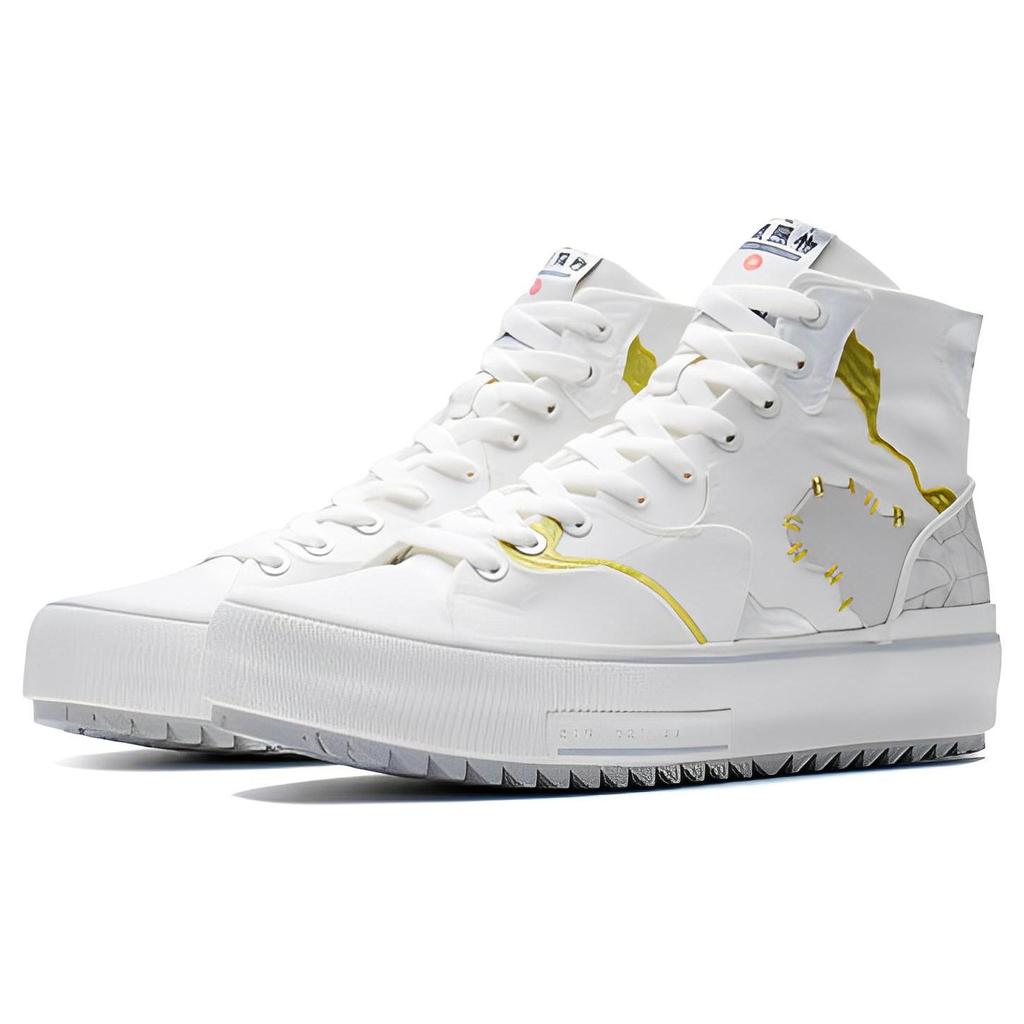 Кроссовки для скейтбординга Li Ning CF Paint High-Top, унисекс, облачно-белые, AGCS050-1