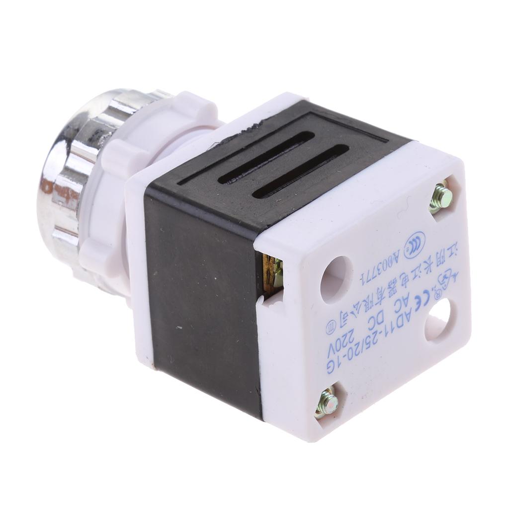 220V LED Metal Panel Indicator Light Lamp Signal