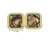 Retro Square Metal Resin Large Exaggerated Stud Earrings for Women Classical Charm Trendy Jewelry