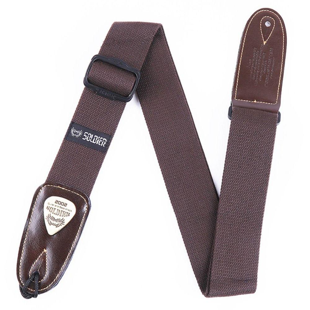 Adjustable Acoustic Guitar Belt Leather Ends Electric Bass Belt Guitar Strap Guitar Accessories
