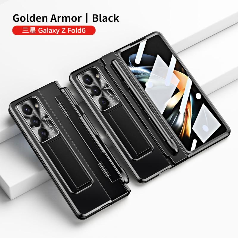 Slim Hinge Cover Z Fold7 Fold6 Fold5 Electroplated PC Case With Kickstand Shockproof Scratch Resistant