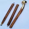 Wooden Walking Stick Designer Stick with Brass Handle Brown Handmade Walking Cane, Gold