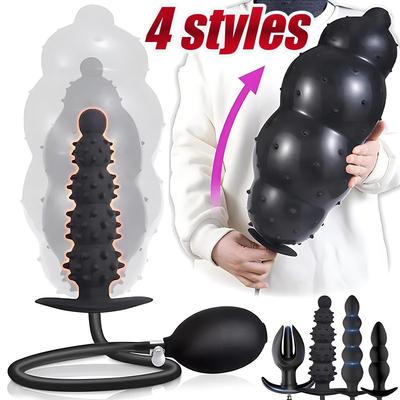 Расширяемая надувная анальная пробка, огромная анальная пробка, стимулирующая секс-игрушка для женщин/мужчин, мастурбаторы, массажер простаты, большие анальные игрушки
