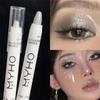 Eyeshadow Matte Glitter Silkworm Highlighter Pen Long Lasting Waterproof Shadow Bright Pearlescent Women Makeup, 03 Glitter Sliver