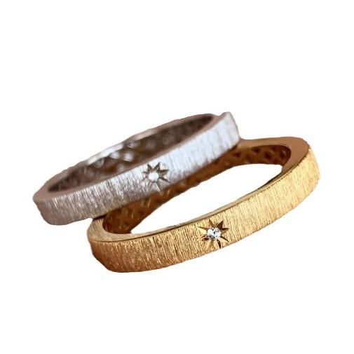 Vintage Antique Brushed Octagram Ring, High Value Design, Niche Real Gold Electroplated Index Finger Ring