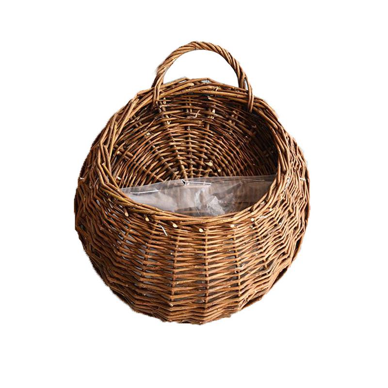 Ручная работа плетеный ротанговый цветочный горшок настенный плетеный ротанговый горшок садовый держатель для растений настенный горшок для цветов домашний декор