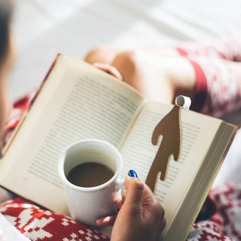 1 шт. Милый забавный уголок пролитый кофе закладка маркер чтение