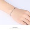 Crystal Love Blue/White S925 Silver Zircon Heart Bracelet for Women
