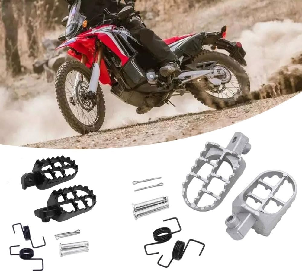 Foot Pegs Foot Step Wide Step, Fits PW50 PW80 TW200 Foot Pedal, Pedals (Black)