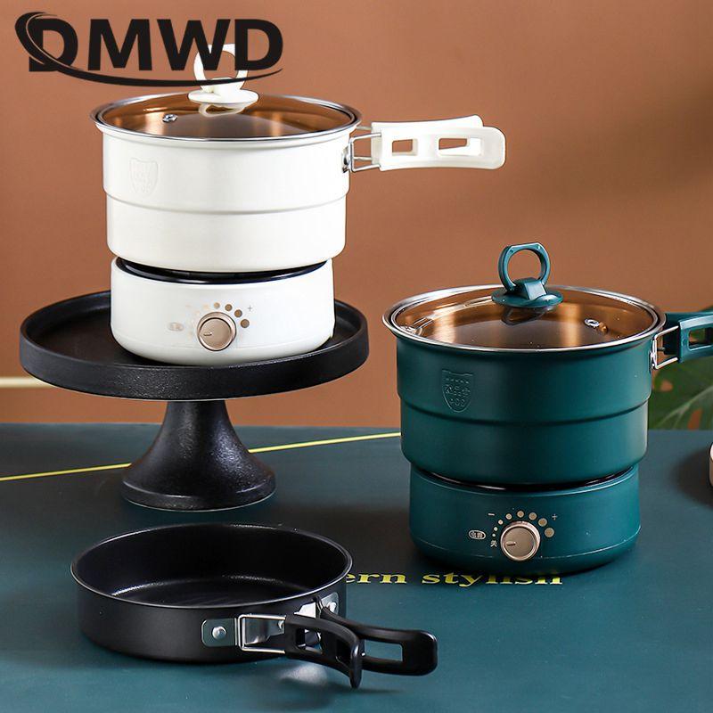110 В 220 В складная раздельная кастрюля для приготовления пищи, портативная мультиварка, сковорода, рисоварка, пароварка, тушеное мясо, суп, лапша, котел для путешествий