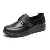 Women's Genuine Leather Flat Bottom Work Shoes with Soft Sole and Anti Slip Single Shoes Large Size Spring Style Mother's Shoes