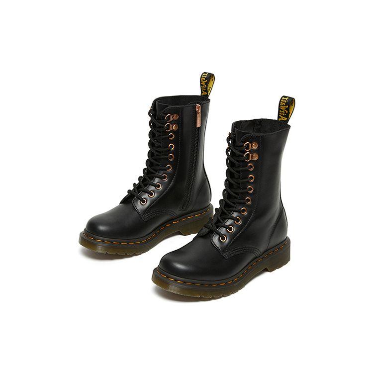 Dr. Martens 1490 Hdw Wanama Leather Ankle Boots With Metal Buckles Women Boots Black 26871001
